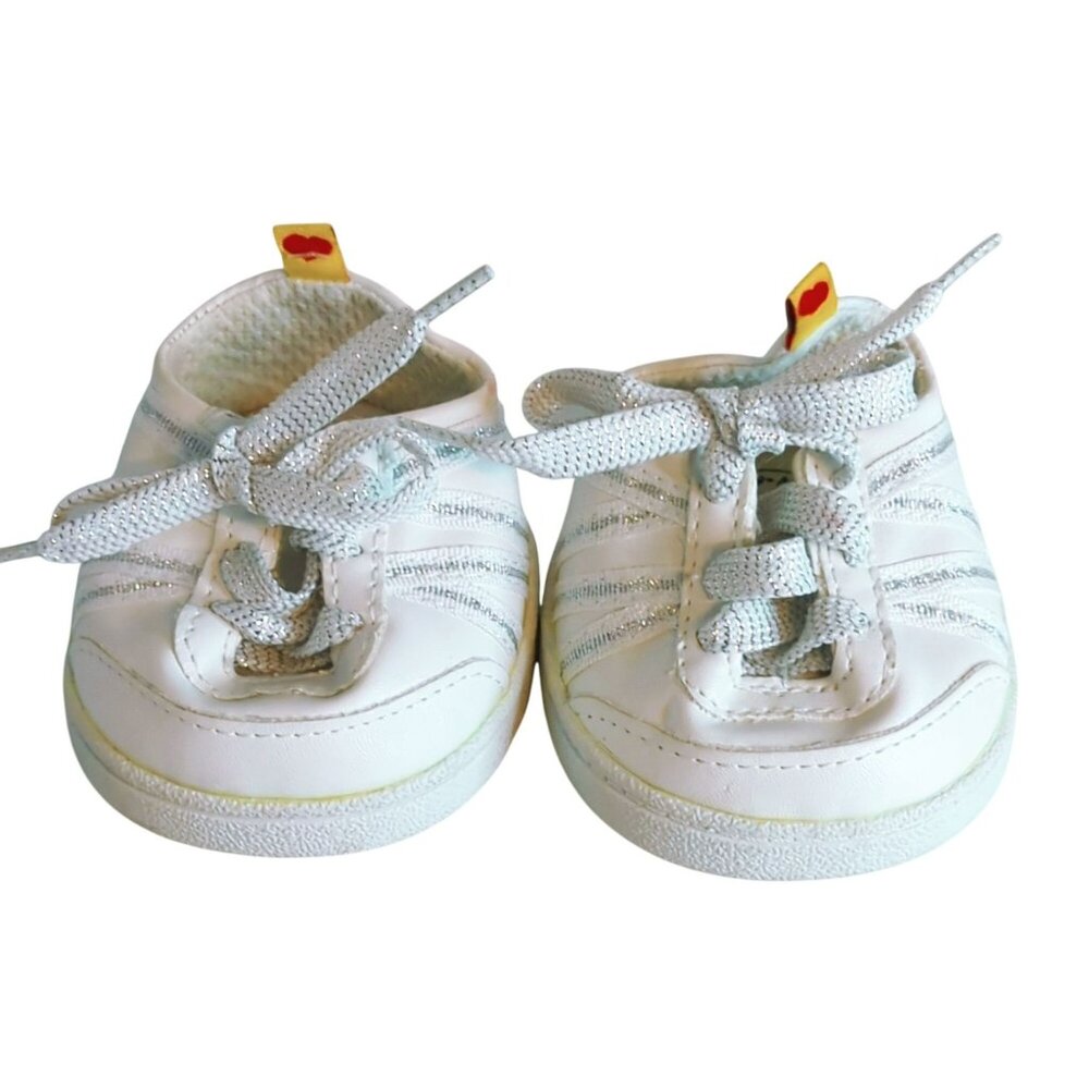 Build-A-Bear Workshop White Sneakers With Silver Trimming For Plush Dolls